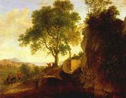 SWANEVELT, Herman van Landscape with Tall Rocks oil painting